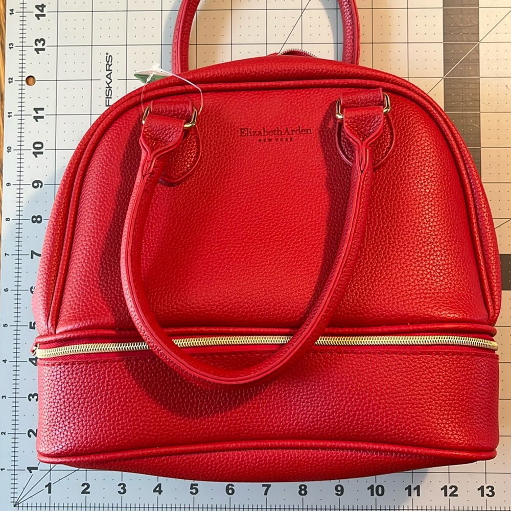 Red Elizabeth Arden handbag! Super cute!